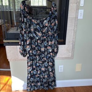WAYF MAXI bohemian peasant dress Floral